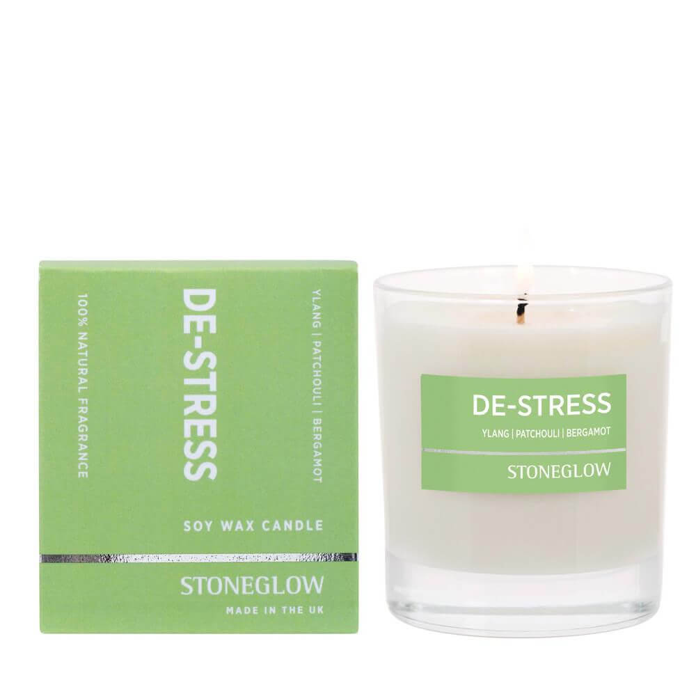 Stoneglow Wellbeing De-Stress Ylang Patchouli and Bergamot Candle Tumbler
